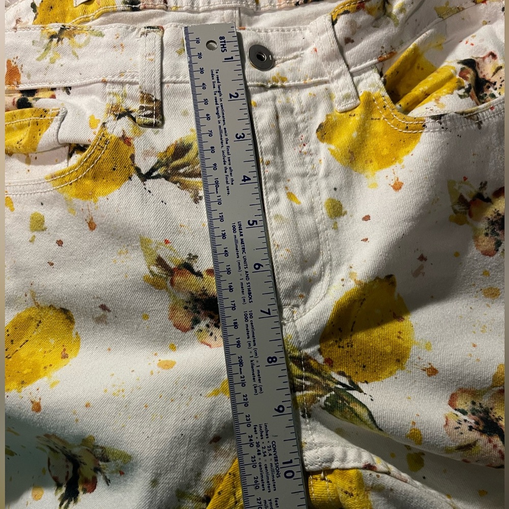PILCRO by Anthropologie Floral Yellow and White Jeans - Picture 9 of 9